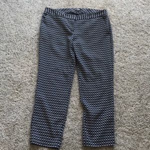 Black and white columnist work pants